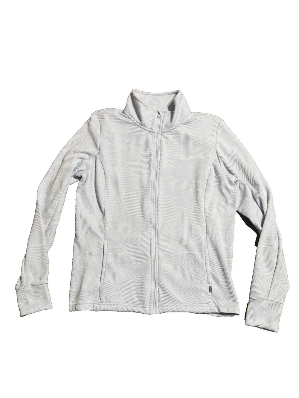 Mondetta Activewear Jacket Women's Size L Light Gray Full Zip Fleece Lined